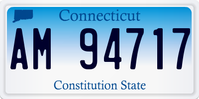CT license plate AM94717