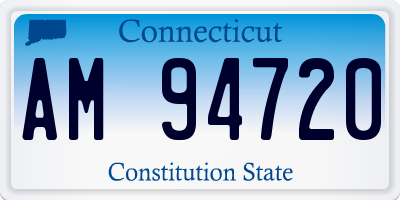 CT license plate AM94720