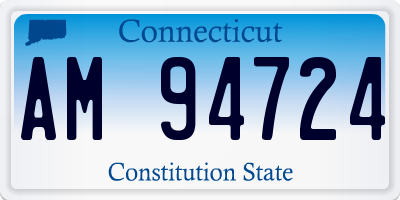 CT license plate AM94724