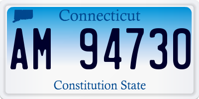 CT license plate AM94730
