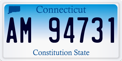 CT license plate AM94731