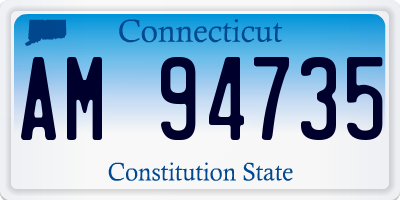 CT license plate AM94735