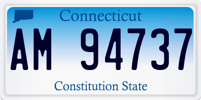 CT license plate AM94737