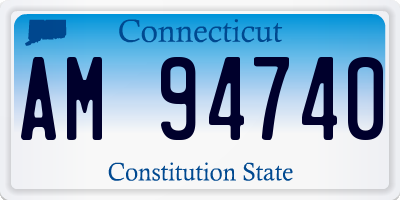 CT license plate AM94740