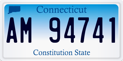 CT license plate AM94741