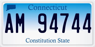 CT license plate AM94744
