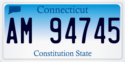 CT license plate AM94745