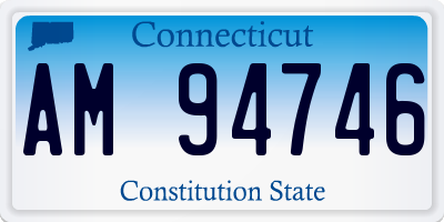 CT license plate AM94746