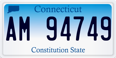 CT license plate AM94749
