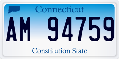 CT license plate AM94759