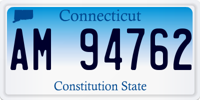 CT license plate AM94762