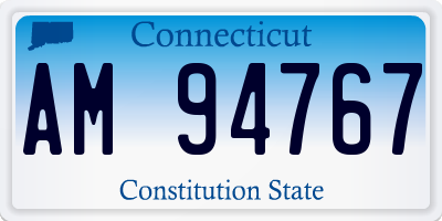 CT license plate AM94767
