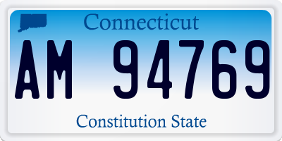 CT license plate AM94769