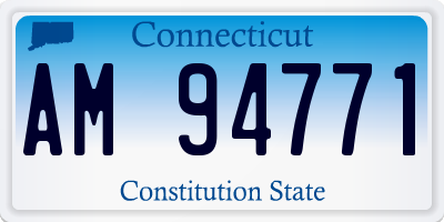 CT license plate AM94771