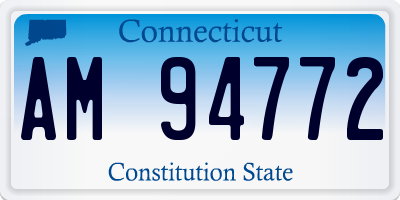 CT license plate AM94772