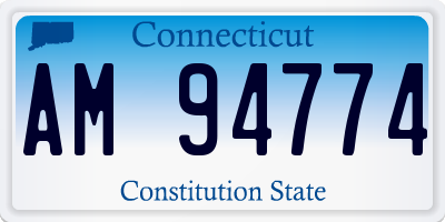 CT license plate AM94774