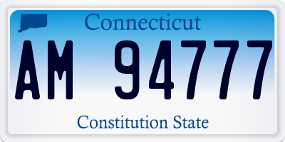 CT license plate AM94777