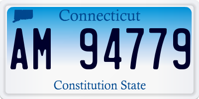 CT license plate AM94779