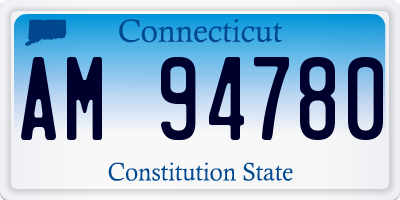 CT license plate AM94780