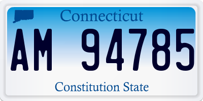CT license plate AM94785