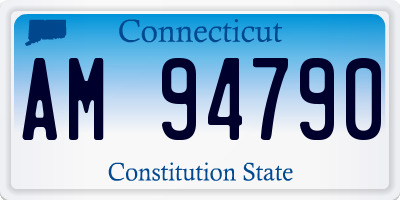 CT license plate AM94790