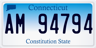 CT license plate AM94794