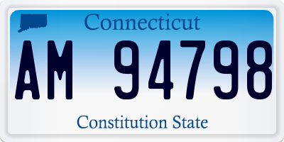 CT license plate AM94798