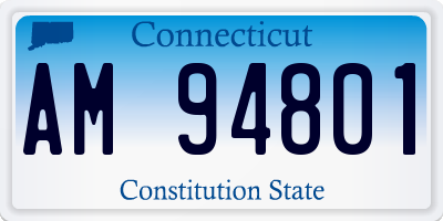 CT license plate AM94801