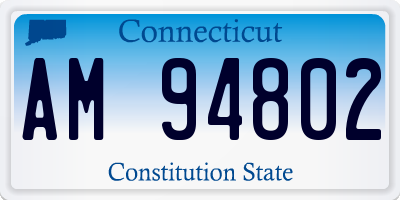 CT license plate AM94802