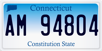 CT license plate AM94804