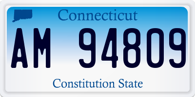 CT license plate AM94809