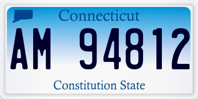 CT license plate AM94812