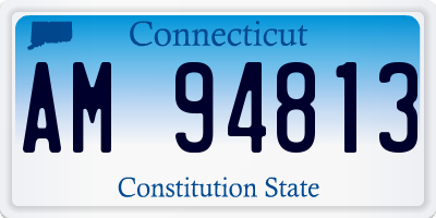CT license plate AM94813