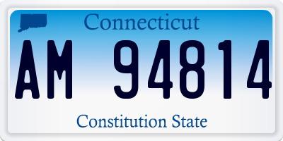 CT license plate AM94814