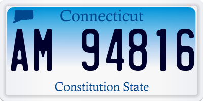 CT license plate AM94816
