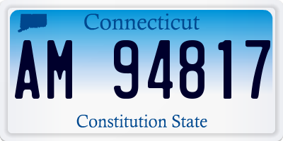 CT license plate AM94817