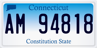 CT license plate AM94818
