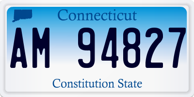 CT license plate AM94827
