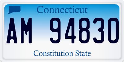CT license plate AM94830