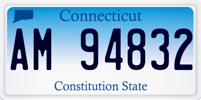 CT license plate AM94832