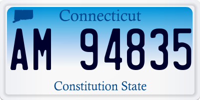 CT license plate AM94835