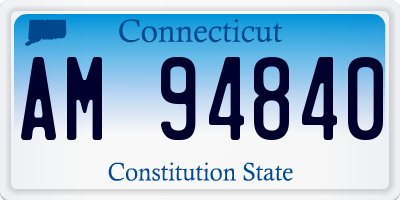 CT license plate AM94840