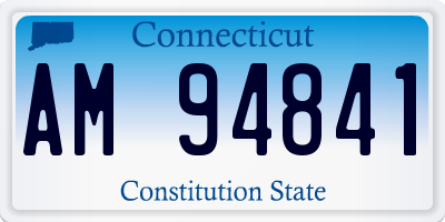 CT license plate AM94841
