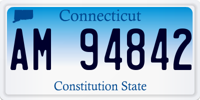 CT license plate AM94842