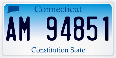 CT license plate AM94851
