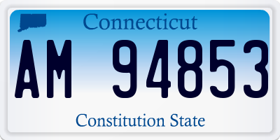 CT license plate AM94853