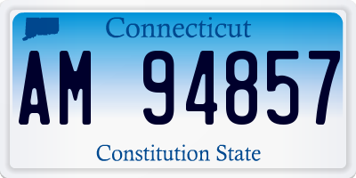 CT license plate AM94857