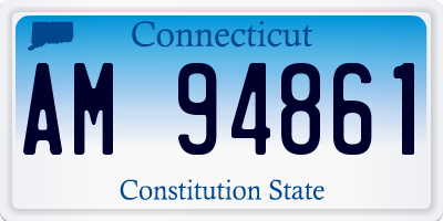 CT license plate AM94861