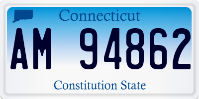 CT license plate AM94862