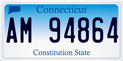 CT license plate AM94864